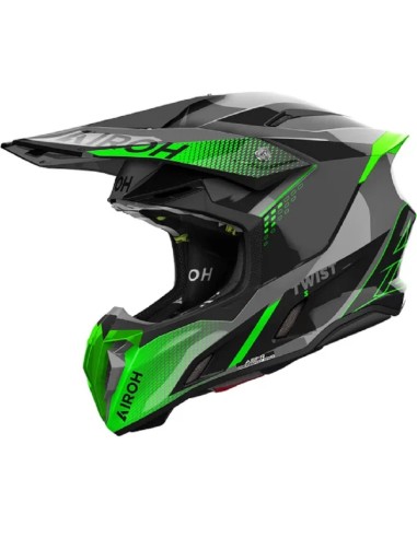 CASCO AIROH TWIST 3 SHARD GREEN GLOSS