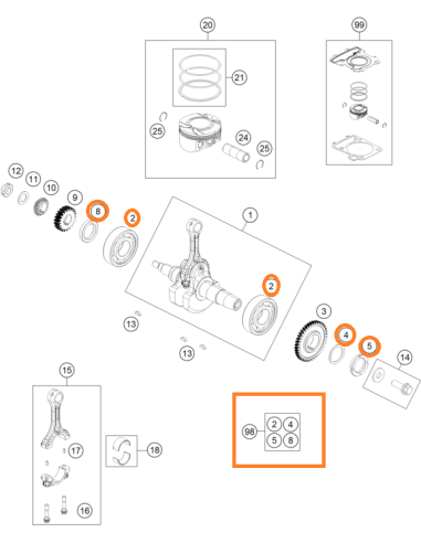 KIT REP. CIGUEÑAL KTM