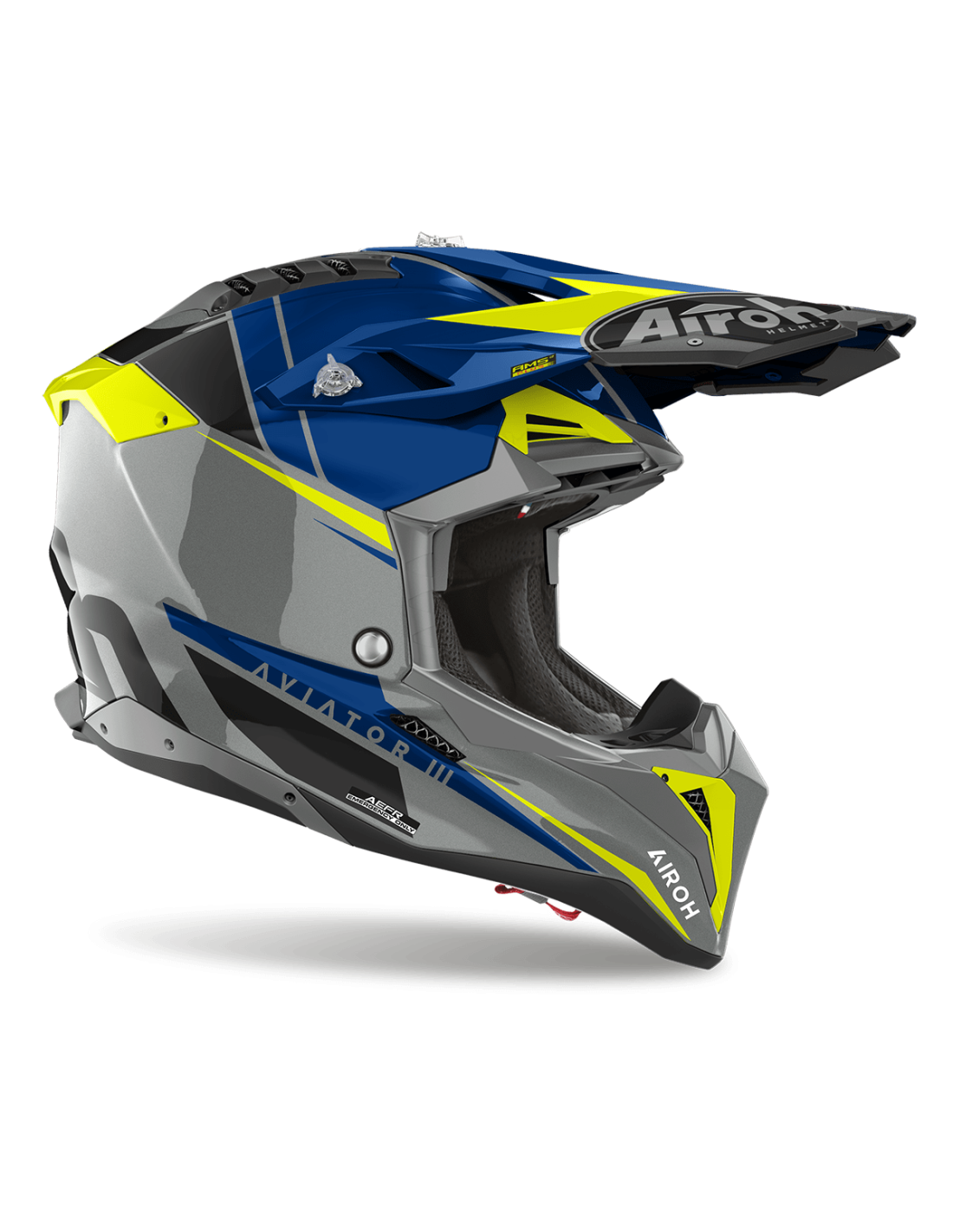 CASCO AIROH AVIATOR 3 PUSH AZUL BRILLO CASCO AIROH AVIATOR 3 PUSH AZUL BRILLO