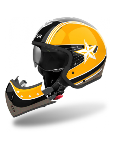CASCO AIROH J110 COMMAND YELLOW GLOSS CASCO AIROH J110 COMMAND YELLOW GLOSS