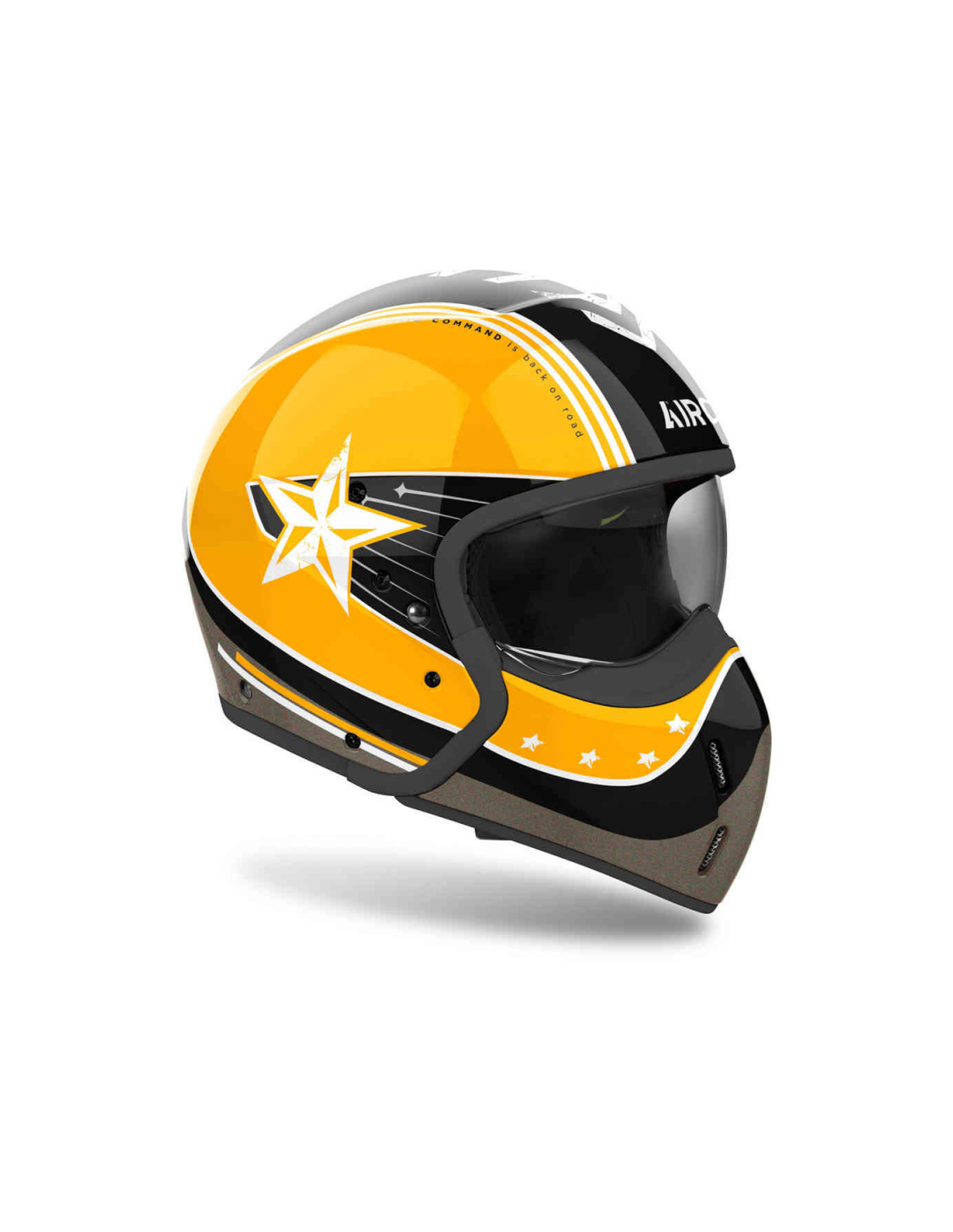 CASCO AIROH J110 COMMAND YELLOW GLOSS CASCO AIROH J110 COMMAND YELLOW GLOSS