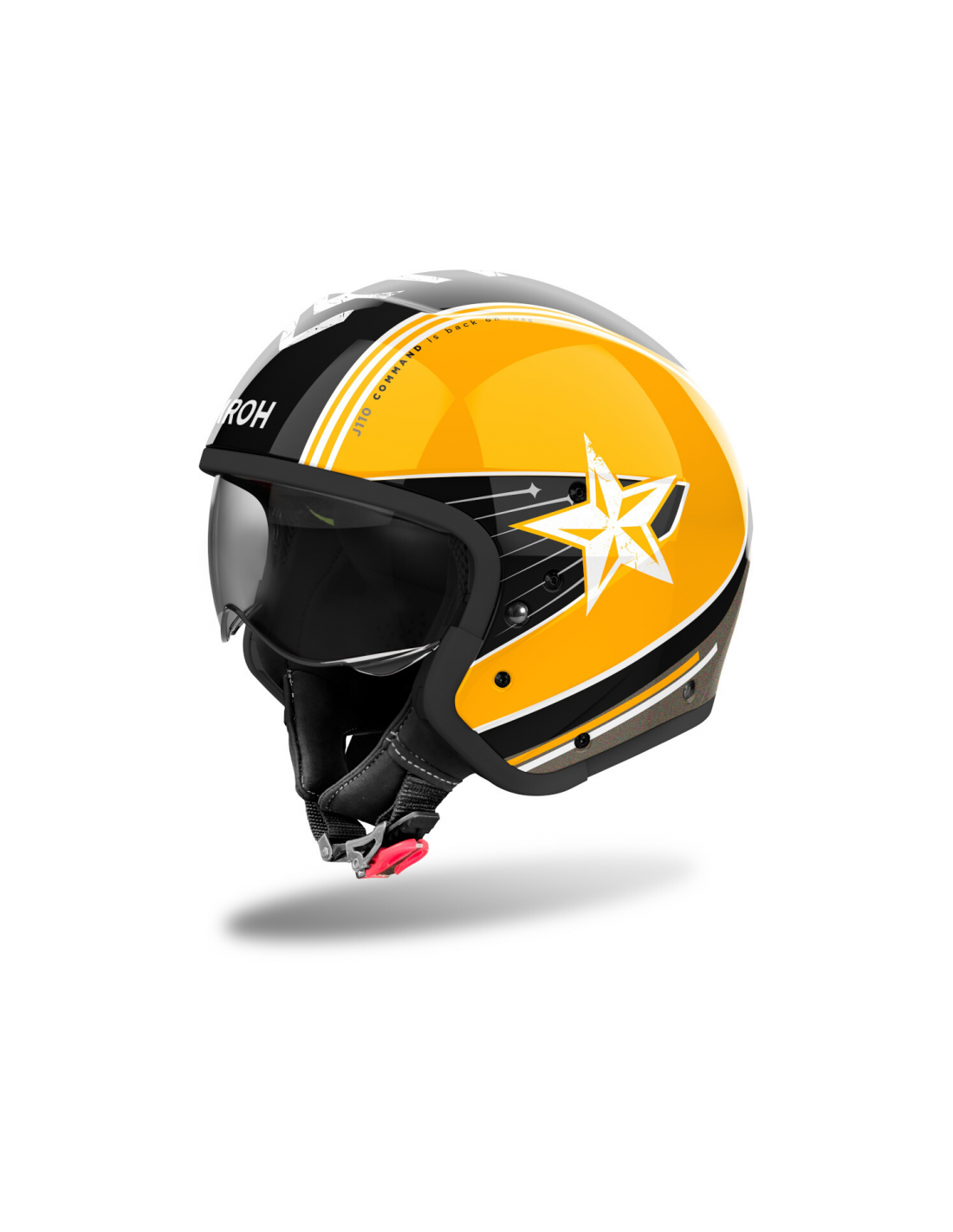 CASCO AIROH J110 COMMAND YELLOW GLOSS CASCO AIROH J110 COMMAND YELLOW GLOSS